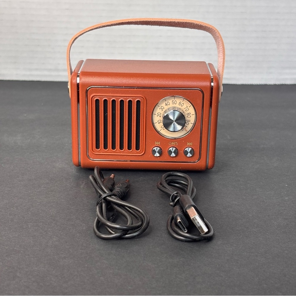 NIB Retro Bluetooth Speaker Vintage Decor Wireless Mini Portable Subwoofer - Picture 4 of 9